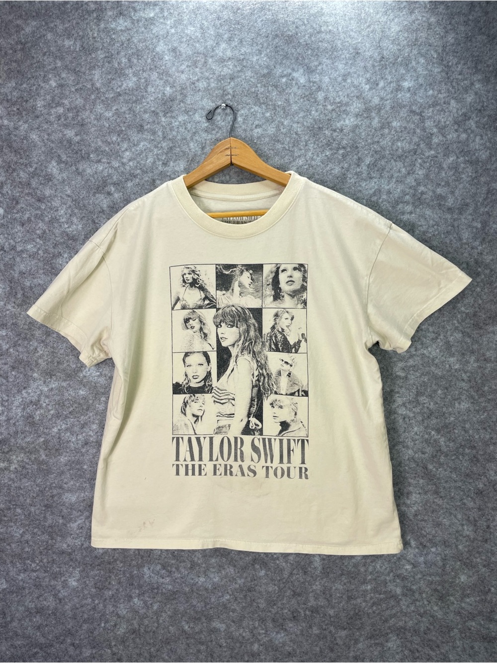 Taylor Swift Shirt Womens Large Beige The Eras Tour Concert Graphic T shirt Tee